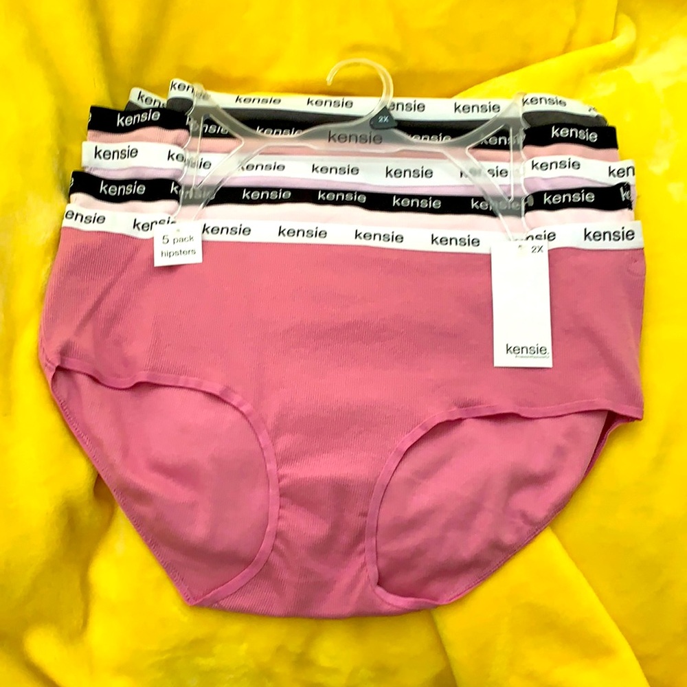 Kensie 5 pack Cotton Hipster Panties NWT 1X, 2X